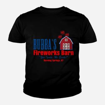 Bubba's Fireworkds 4Th Of July Youth T-shirt - Monsterry