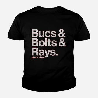 Bucs And Bolts And Rays Youth T-shirt - Thegiftio UK