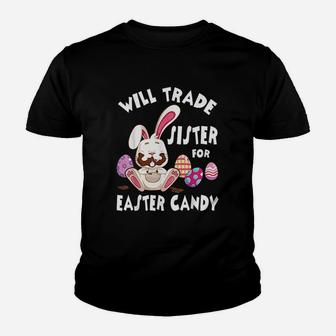 Bunny Eat Chocolate Eggs Will Trade Sister For Easter Candy Youth T-shirt | Crazezy