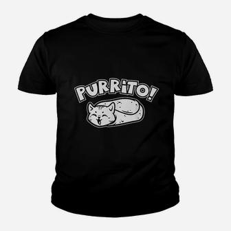 Burrito Cat Youth T-shirt | Crazezy