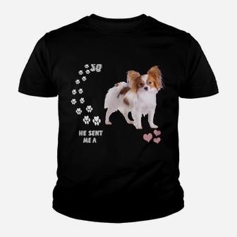 Butterfly Dog Mom Squirrel Dog Dad Costume, Cute Papillon Youth T-shirt | Crazezy
