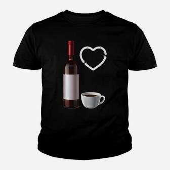 Caffeine Chaos Wine Repeat Funny Coffee Lover Wine Drinking Youth T-shirt | Crazezy DE