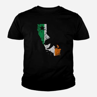 California Bear Flag Map Irish Shamrock St Patricks Youth T-shirt - Thegiftio UK