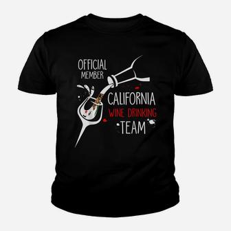 California Wine Drinking Team Funny T Shirt Youth T-shirt | Crazezy