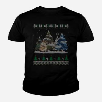 Camouflage Christmas Trees Camo Xmas Gift Sweatshirt Youth T-shirt | Crazezy AU