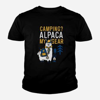 Camping Alpaca My Gear Youth T-shirt | Crazezy UK