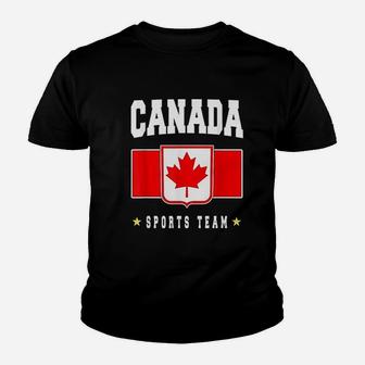 Canada Canadian Flag Sports Team Youth T-shirt | Crazezy AU