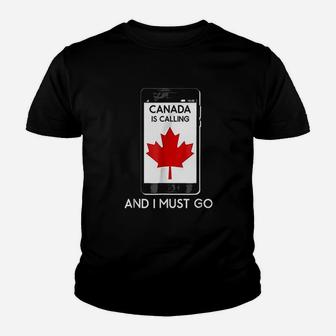 Canada Is Calling And I Must Go Youth T-shirt | Crazezy