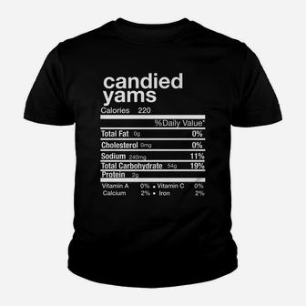 Candied Yams Nutrition Matching Family Thanksgiving Xmas Youth T-shirt | Crazezy
