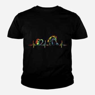 Cane Corso Mom Dad Heartbeat Tie Dye Happy Dog Youth T-shirt | Crazezy CA