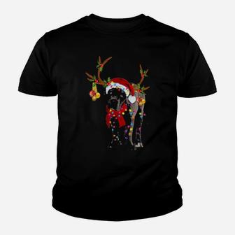 Cane Corso Reindeer Wear Scarf And Hat Shape For Irish Youth T-shirt - Monsterry