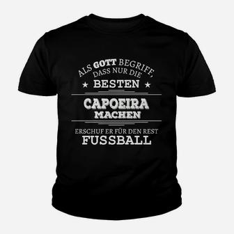 Capoeira Themen Kinder Tshirt Schwarzes Gott & Fußball Sprücheshirt - Seseable