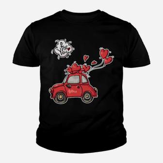 Car Full Of Balloon Hearts Valentine Love Valentine's Day Youth T-shirt - Monsterry