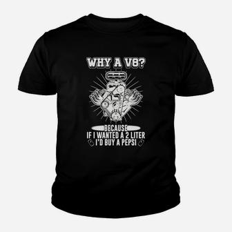 Cars Why A V8 Youth T-shirt - Thegiftio UK