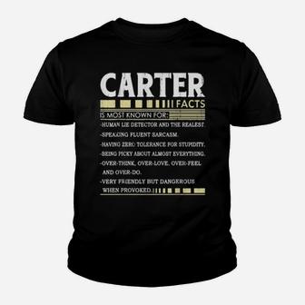 Carter Facts Carter Name Youth T-shirt - Monsterry