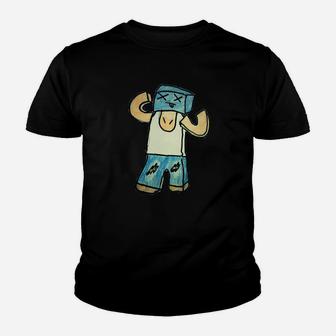 Cartoon-Affe mit Boxershorts Kinder Tshirt, Lustiges Augenbinde-Design - Seseable