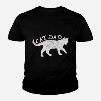 Cat Dad Youth T-shirt | Crazezy