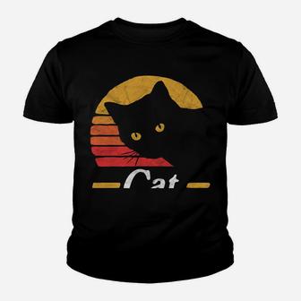 Cat Daddy Vintage Eighties Style Cat Retro Distressed Youth T-shirt | Crazezy
