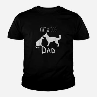 Cat Dog Dad Owner Cute Father Daddy Pet Animal Papa Gift Youth T-shirt | Crazezy DE