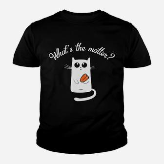 Cat Got Your Tongue What's The Matter Funny Idiom Cute Gift Youth T-shirt | Crazezy