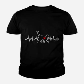 Cat Heartbeat Clothing - Heartbeat Cat Youth T-shirt | Crazezy