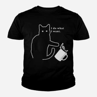 Cat I Do What I Want Youth T-shirt - Monsterry UK