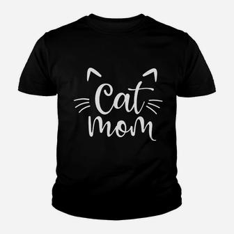 Cat Mom For Women Cat Mama Pet Lover Gifts Youth T-shirt | Crazezy UK