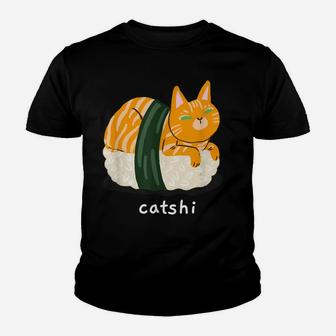 Cat Sushi Catshi Great Funny Gift Cats And Sushi Lovers Youth T-shirt | Crazezy