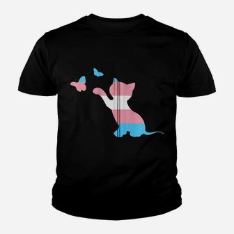 Cat Trans Pride Flag Gift For Transgender Ftm Mtf Cat Lovers Zip Hoodie Youth T-shirt | Crazezy CA