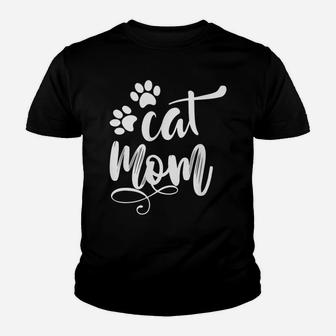 Cat Tshirt Mom Mama Women Funny Retro Clothes Paw Youth T-shirt | Crazezy CA