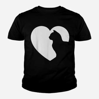 Cats Lover Men Women Boys Girls Mom Lady Funny Heart Cat Youth T-shirt | Crazezy AU