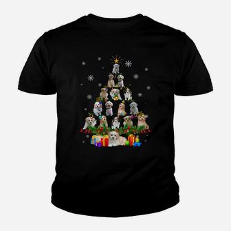 Cavachon Dog Christmas Tree Lights Funny Dog Xmas Gift Sweatshirt Youth T-shirt | Crazezy AU