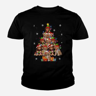 Cavapoo Christmas Tree Funny Santa Cavoodle Dog Xmas Gifts Sweatshirt Youth T-shirt | Crazezy