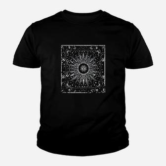 Celestial Sun Moon Stars Planet Tapestry Cute Youth T-shirt | Crazezy