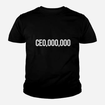 Ceo Millionaire Entrepreneur Money Making Boss Youth T-shirt | Crazezy UK