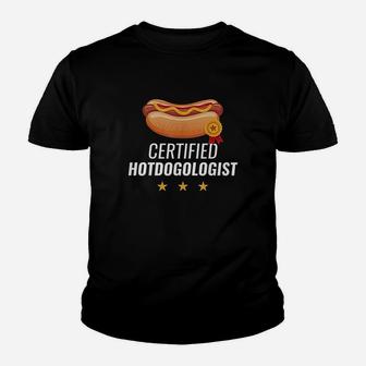 Certified Hotdogologist Funny Hot Dog Gift Hotdog Youth T-shirt | Crazezy