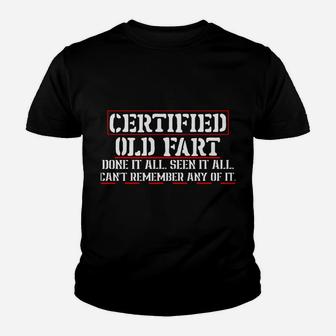 Certified Old Fart Funny Retirement Hilarious Men & Women Youth T-shirt | Crazezy UK