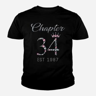 Chapter 34 Est 1987 34Th Birthday Tee Gift For Womens Youth T-shirt | Crazezy AU