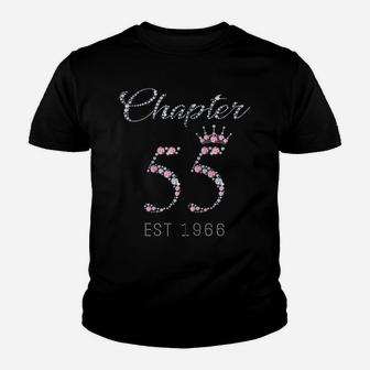Chapter 55 Years Est 1966 55Th Birthday Tee Gift For Womens Zip Hoodie Youth T-shirt | Crazezy