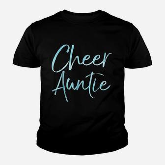 Cheer Auntie Cute Cheerleader Aunt Gift For Women Youth T-shirt | Crazezy