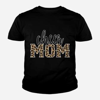 Cheer Mom Leopard Print Womens Proud Cheerleader Mother Sweatshirt Youth T-shirt | Crazezy CA