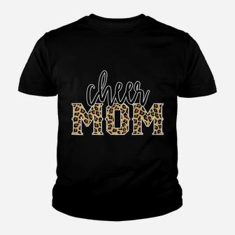 Cheer Mom Leopard Print Womens Proud Cheerleader Mother Youth T-shirt | Crazezy