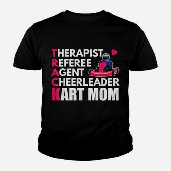 Cheerleader Kart Mom Gokart Youth T-shirt | Crazezy