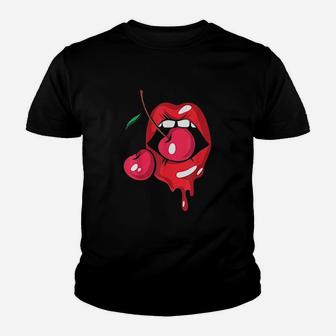 Cherry Lips Youth T-shirt | Crazezy AU