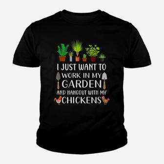 Chicken Lover Funny Gardening Shirt For Men Women, Gardener Youth T-shirt | Crazezy