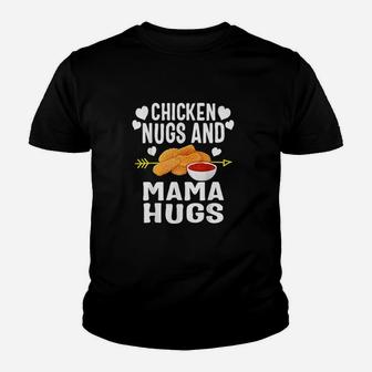 Chicken Nugs And Mama Hugs Cute Girls Baby Sunflower Youth T-shirt | Crazezy CA