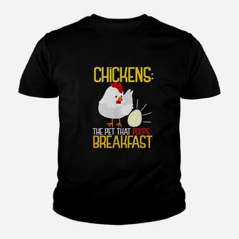 Chicken The Pet That Poops Breakfast Youth T-shirt | Crazezy