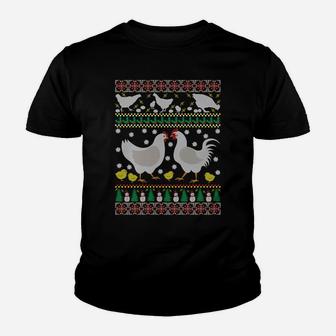 Chicken Ugly Christmas Farm Animal Funny Holiday Xmas Gift Sweatshirt Youth T-shirt | Crazezy