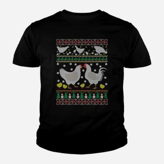 Chicken Ugly Christmas Farm Animal Funny Holiday Xmas Gift Youth T-shirt | Crazezy