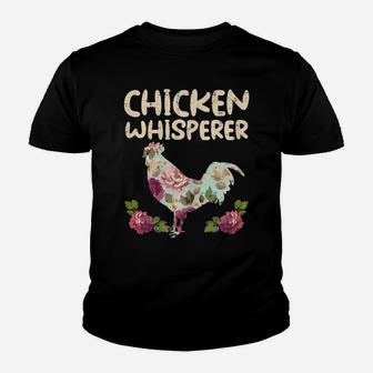 Chicken Whisperer Flower Farming Farm Animal Farmer Gift Youth T-shirt | Crazezy